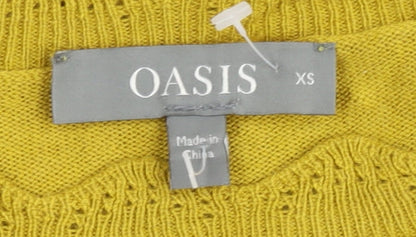Womens UK Size XS Oasis Yellow Pullover Jumper