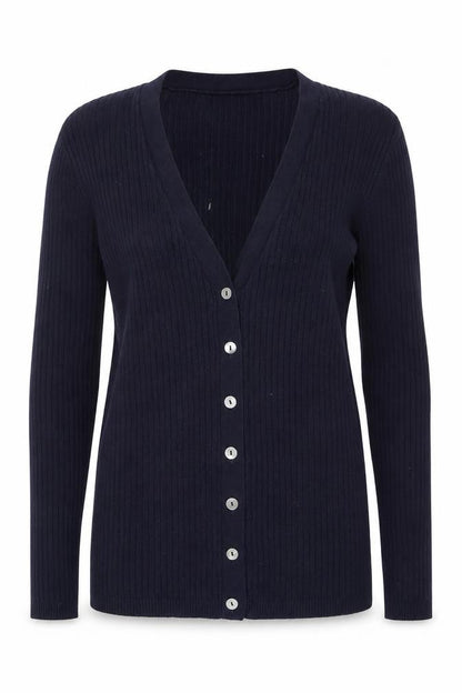 Fiona Mei Women's Blue Cardigan, L, V-Neck