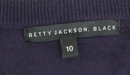 Betty Jackson Black Women's Purple Cardigan Size 10