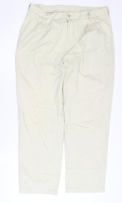 Mens UK Size L BHS Regular Fit Chino Beige Trousers