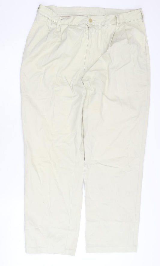 Mens UK Size L BHS Regular Fit Chino Beige Trousers