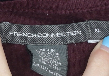 French Connection Men's Red Polo Shirt XL