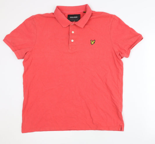 Lyle & Scott Men's Pink Polo Shirt L