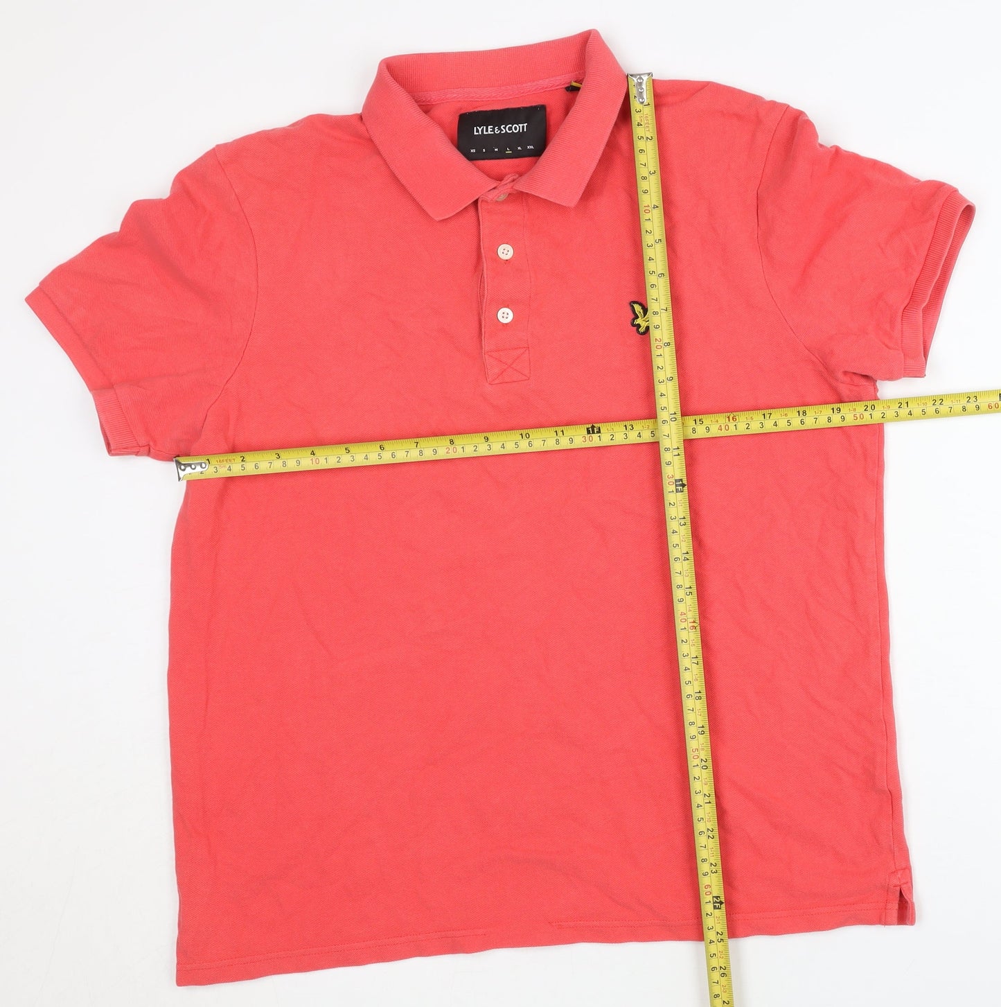 Lyle & Scott Men's Pink Polo Shirt L