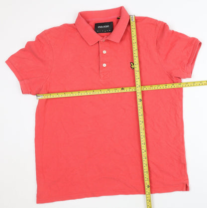 Lyle & Scott Men's Pink Polo Shirt L