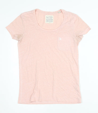 Jack Wills Pink Women's Basic T-Shirt Size 8