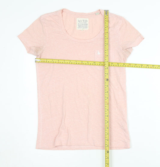 Jack Wills Pink Women's Basic T-Shirt Size 8