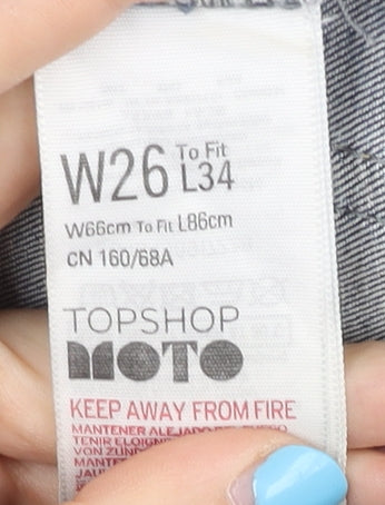 Topshop Women’s Blue Skinny Distressed Jeans Size 8