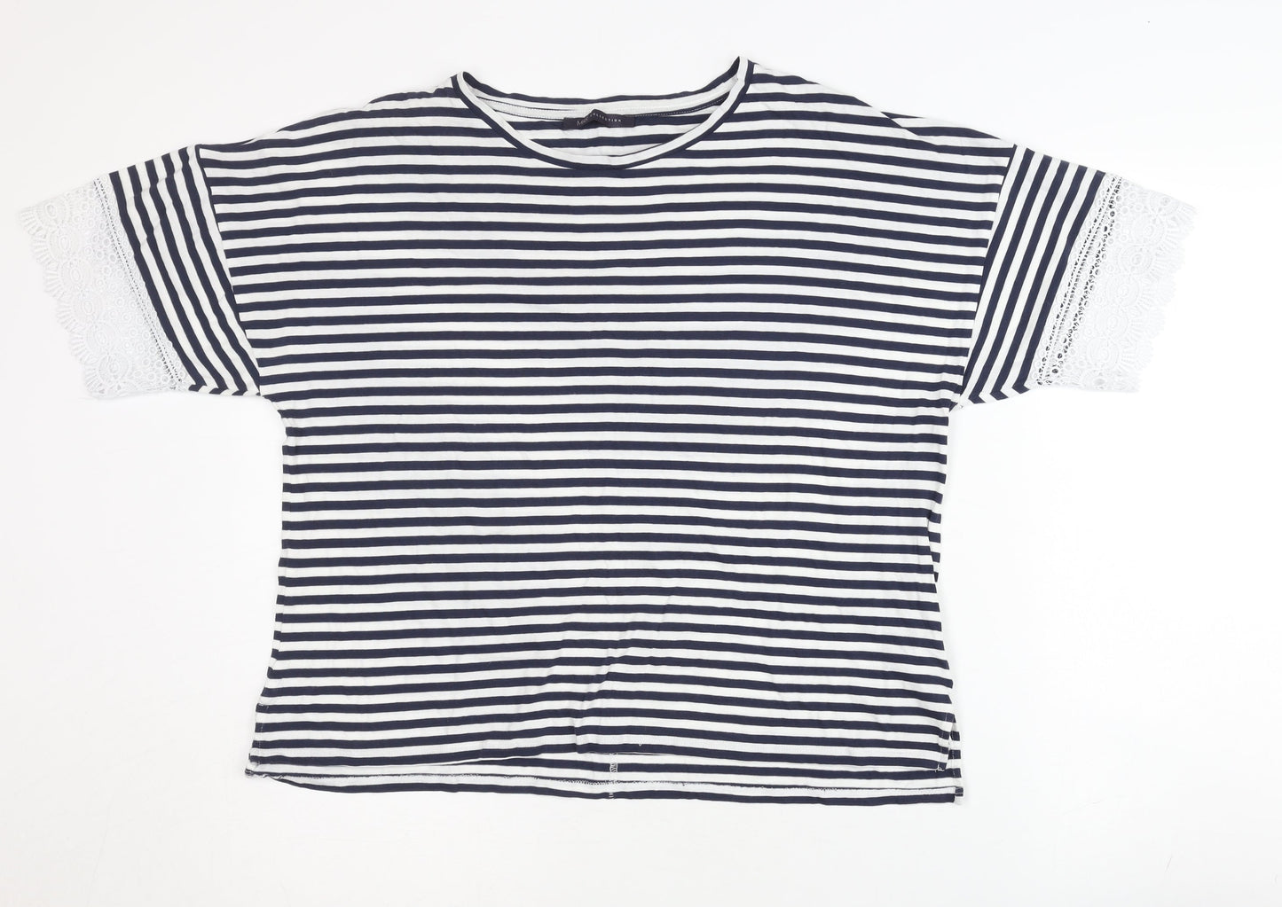 Womens UK Size 14 Marks and Spencer Multicoloured Basic T-Shirt