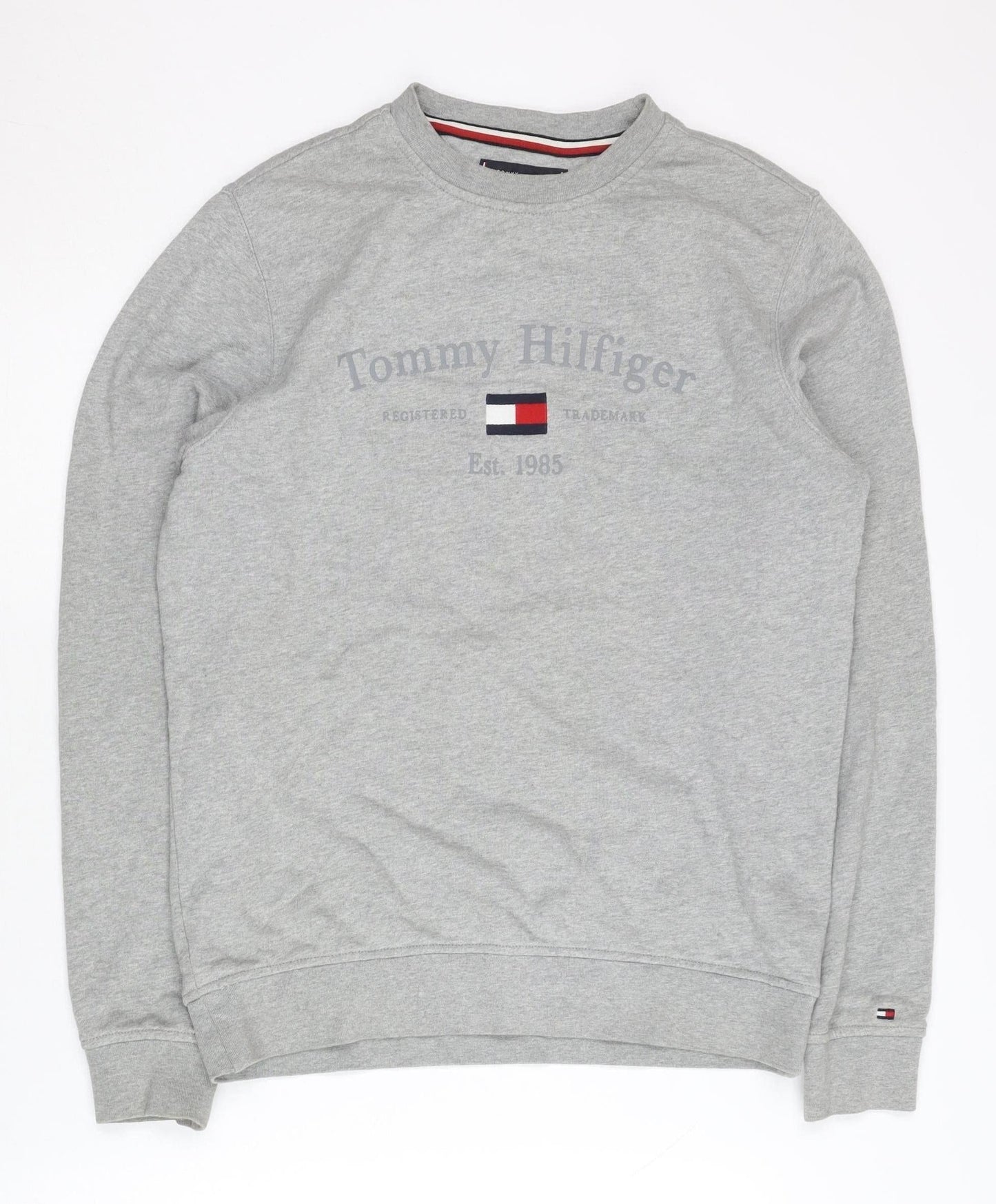 Tommy Hilfiger Men's Grey Sweatshirt S Logo Pullover
