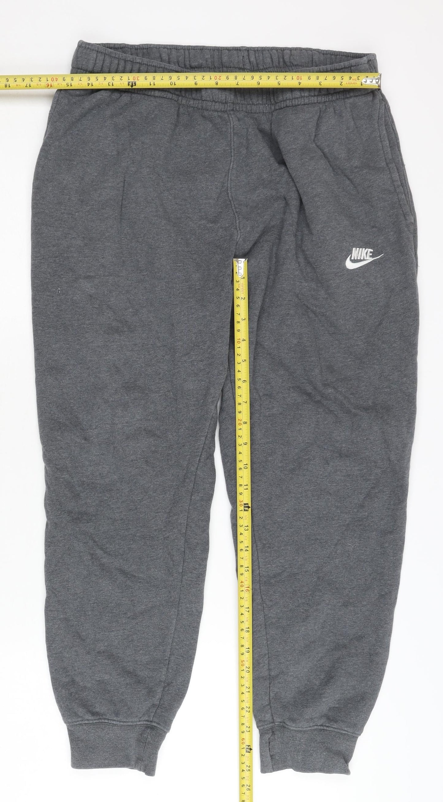 Nike Men's Grey Jogger Trousers L - Elastic Waist