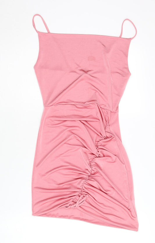 Missguided Women's Pink Bodycon Dress Size 8