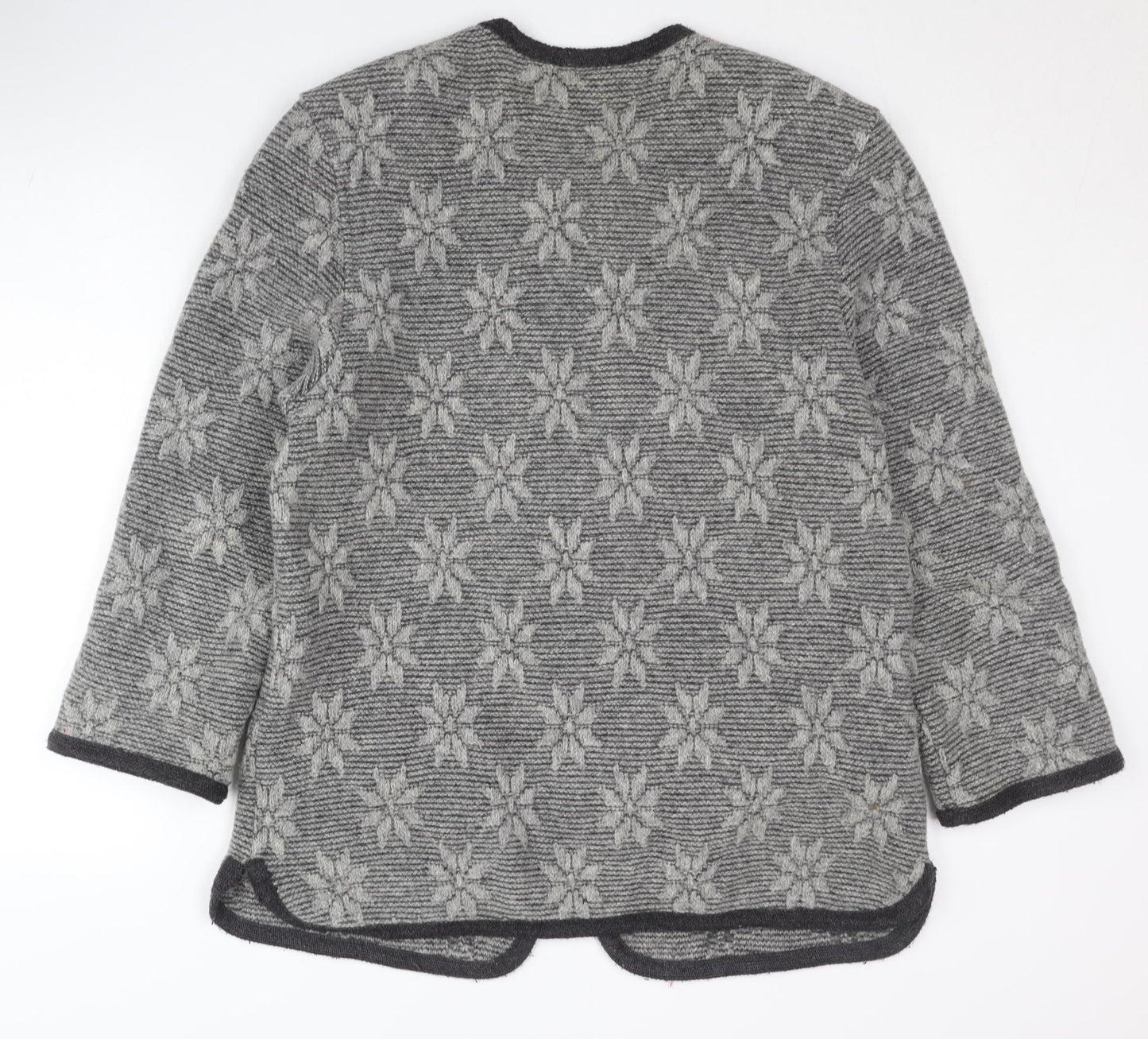 M & G Women's Grey Wool Alpaca Geometric Jacket Size 12