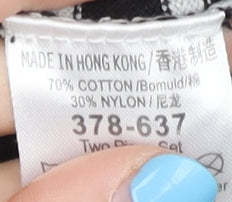 Next Men's Black Striped Henley Jumper, Size L