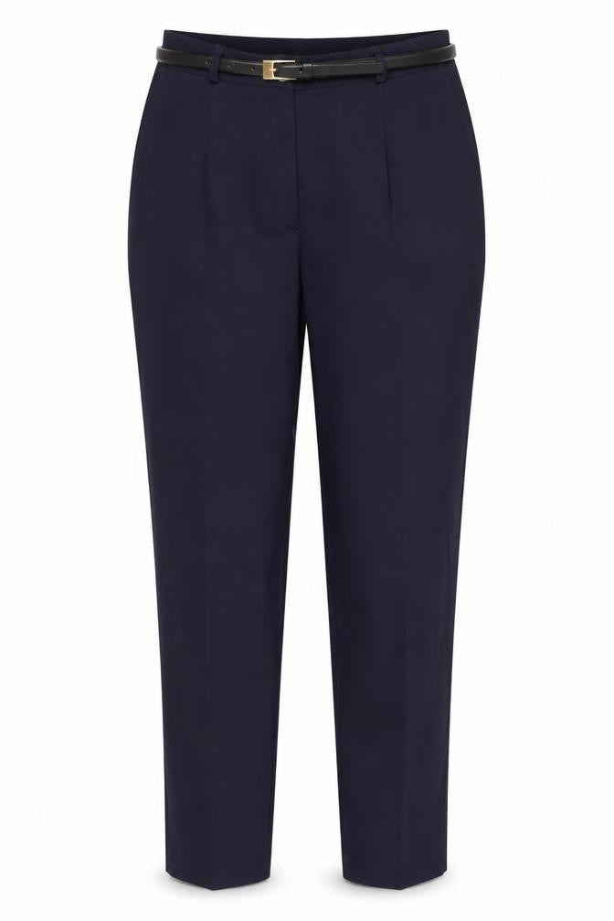 Lady Augusta Women's Black Belted Trousers Size 14