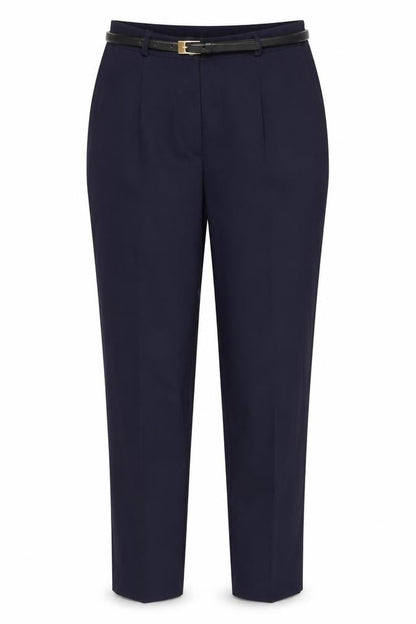 Lady Augusta Women's Black Belted Trousers Size 14