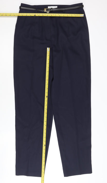 Lady Augusta Women's Black Belted Trousers Size 14