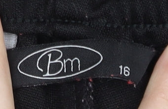 Bm Women's Black Cropped Trousers Size 16
