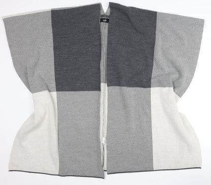 Womens UK Size One Size Wallis Grey Cape Jumper