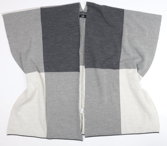 Womens UK Size One Size Wallis Grey Cape Jumper