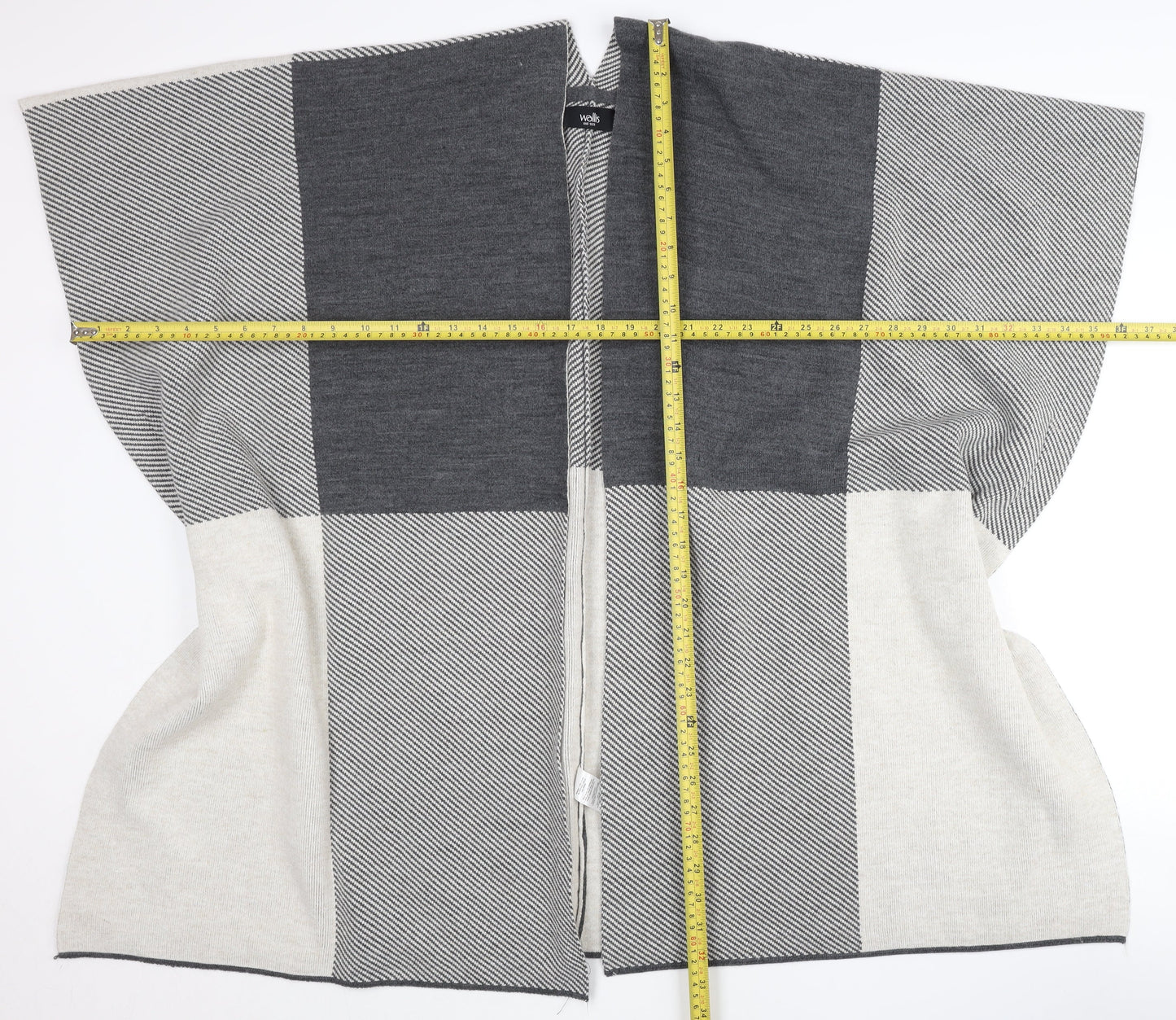 Womens UK Size One Size Wallis Grey Cape Jumper
