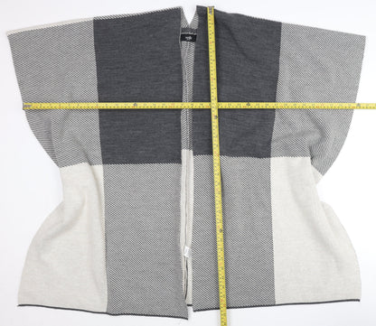 Womens UK Size One Size Wallis Grey Cape Jumper