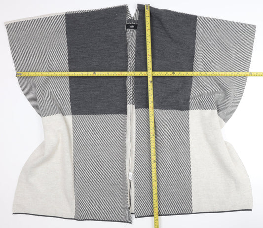 Womens UK Size One Size Wallis Grey Cape Jumper