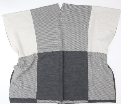Womens UK Size One Size Wallis Grey Cape Jumper