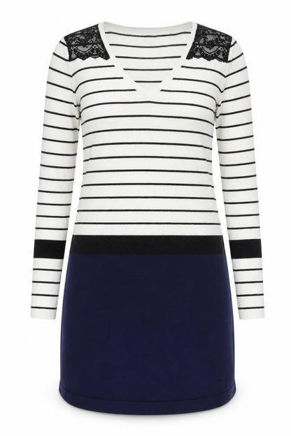 Miss Captain Women’s Multicoloured Stripe Knit Dress S