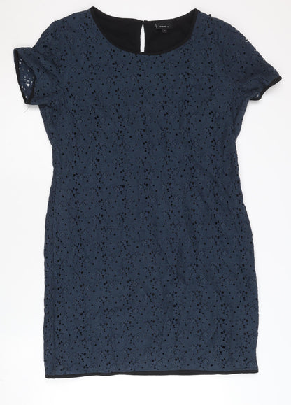 Next Women's Blue Floral Lace Dress Size 14