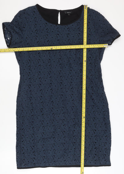 Next Women's Blue Floral Lace Dress Size 14