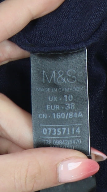 Womens UK Size 10 Marks and Spencer Black Cardigan Jumper