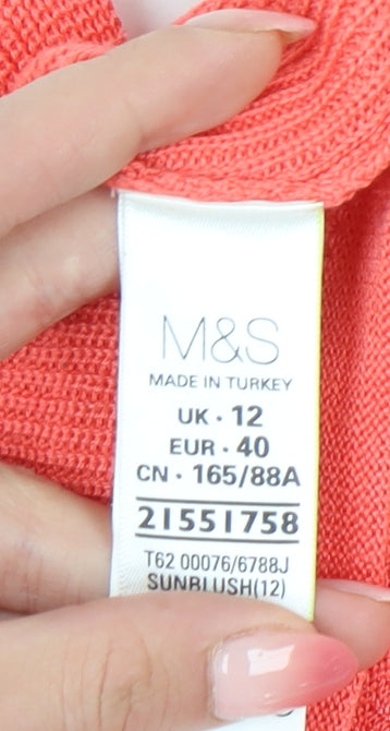 Womens UK Size 12 Marks and Spencer Pink Pullover Jumper