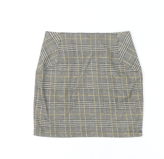 New Look Women's Multicoloured Check Pencil Skirt Size 10