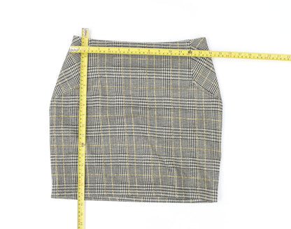 New Look Women's Multicoloured Check Pencil Skirt Size 10
