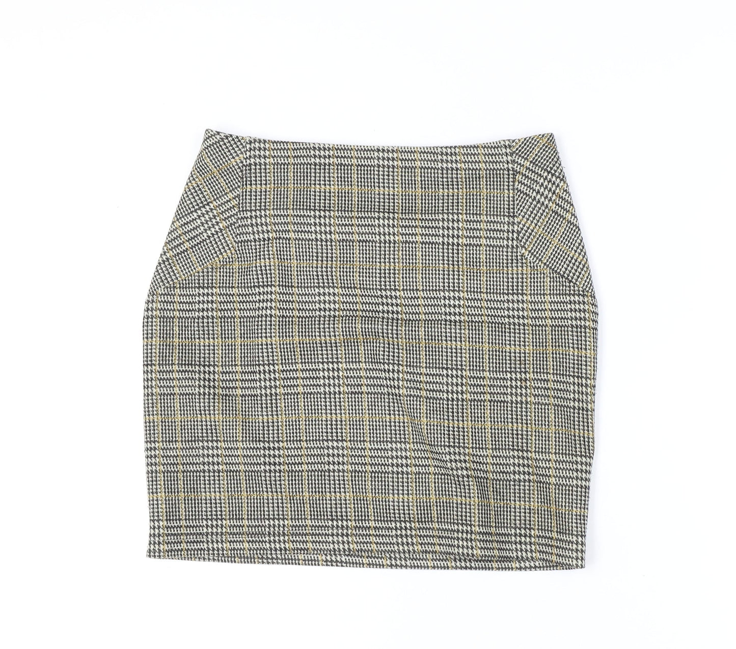 New Look Women's Multicoloured Check Pencil Skirt Size 10