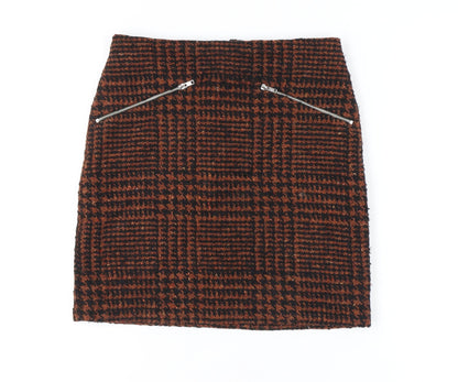New Look Women's Multicoloured Check Pencil Skirt Size 8