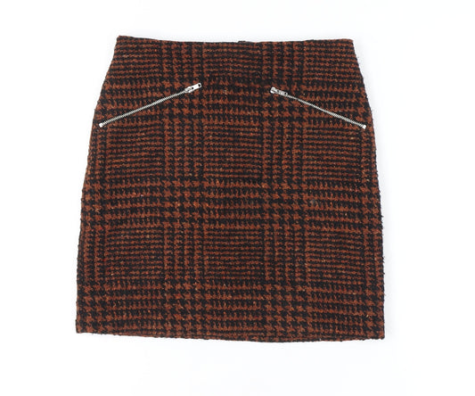 New Look Women's Multicoloured Check Pencil Skirt Size 8