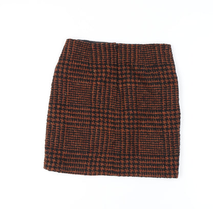 New Look Women's Multicoloured Check Pencil Skirt Size 8