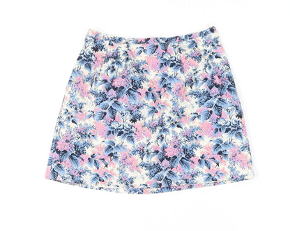 Oasis Women's Multicoloured A-Line Floral Skirt Size 10