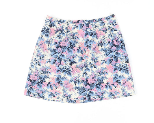 Oasis Women's Multicoloured A-Line Floral Skirt Size 10