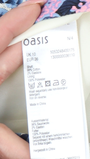 Oasis Women's Multicoloured A-Line Floral Skirt Size 10