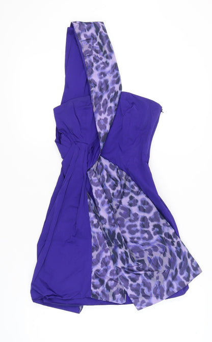 Karen Millen Women's Purple One Shoulder Dress