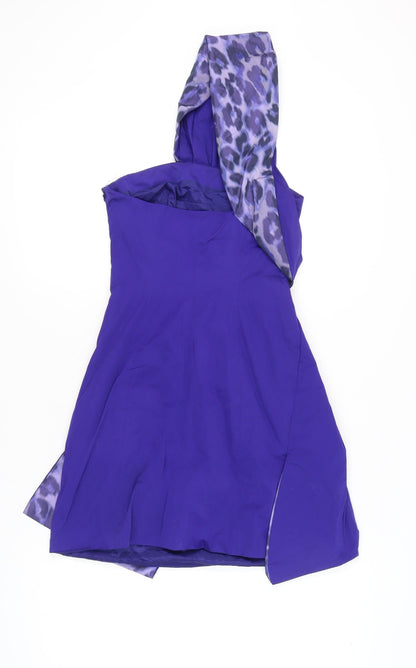 Karen Millen Women's Purple One Shoulder Dress