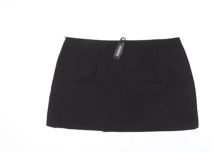 Boohoo Women's Plus Black Beaded Mini Skirt Size 22