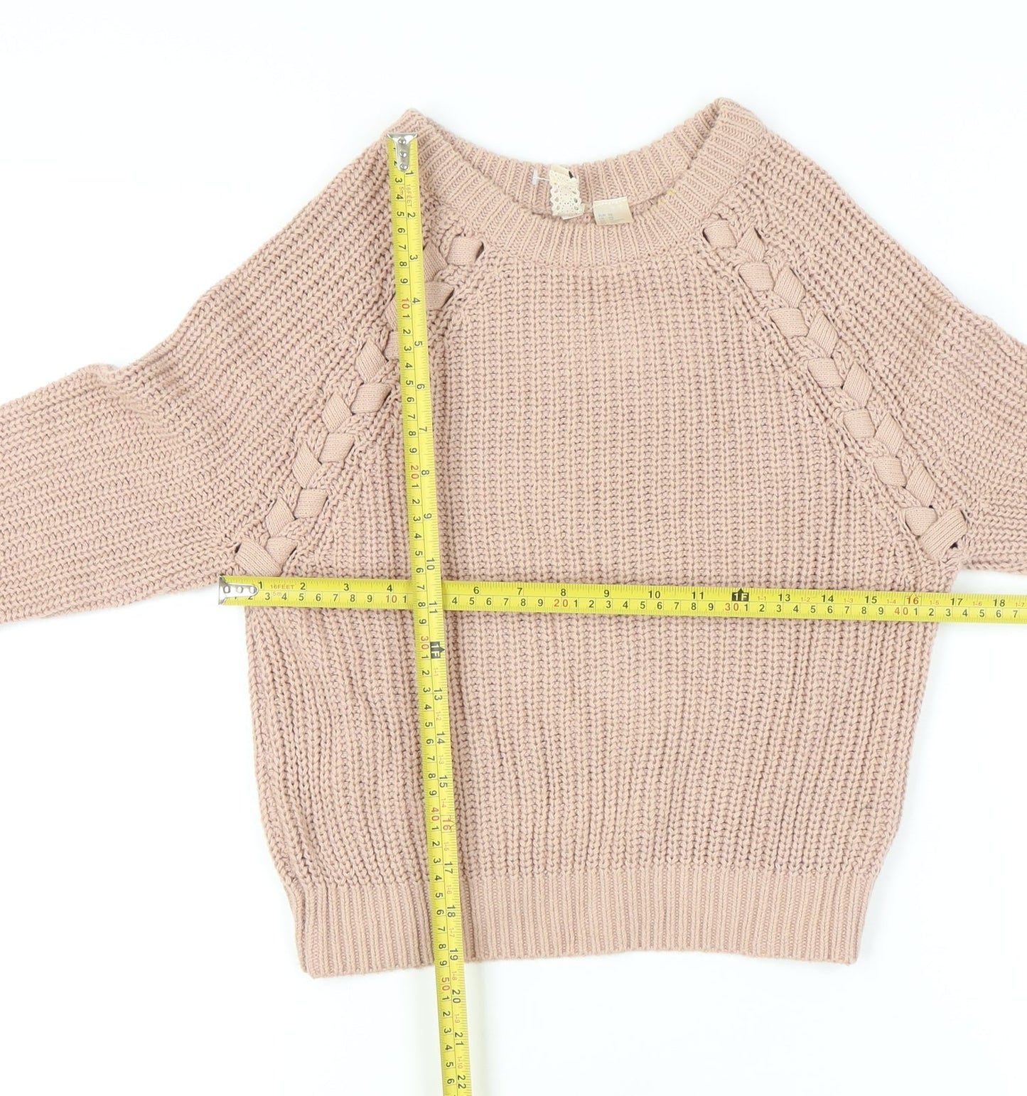 Womens UK Size XS Divided Beige Pullover Jumper