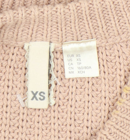 Womens UK Size XS Divided Beige Pullover Jumper