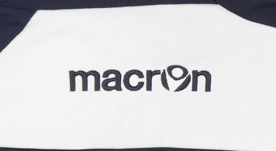 Macron Men's Blue Track Jacket, Size L, Football Style