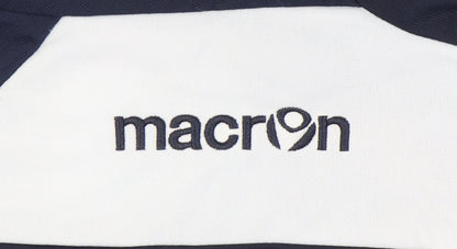 Macron Men's Blue Track Jacket, Size L, Football Style