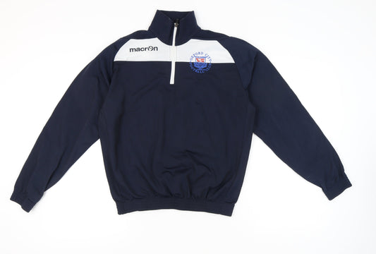 Mens UK Size M Macron Blue 1/2 Zip Sweatshirt